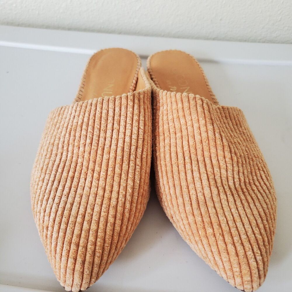 Coconuts‎ by Matisse Curdoroy Xander Flat Mules Natural Micro Cord Pointed-Toe - Picture 14 of 16